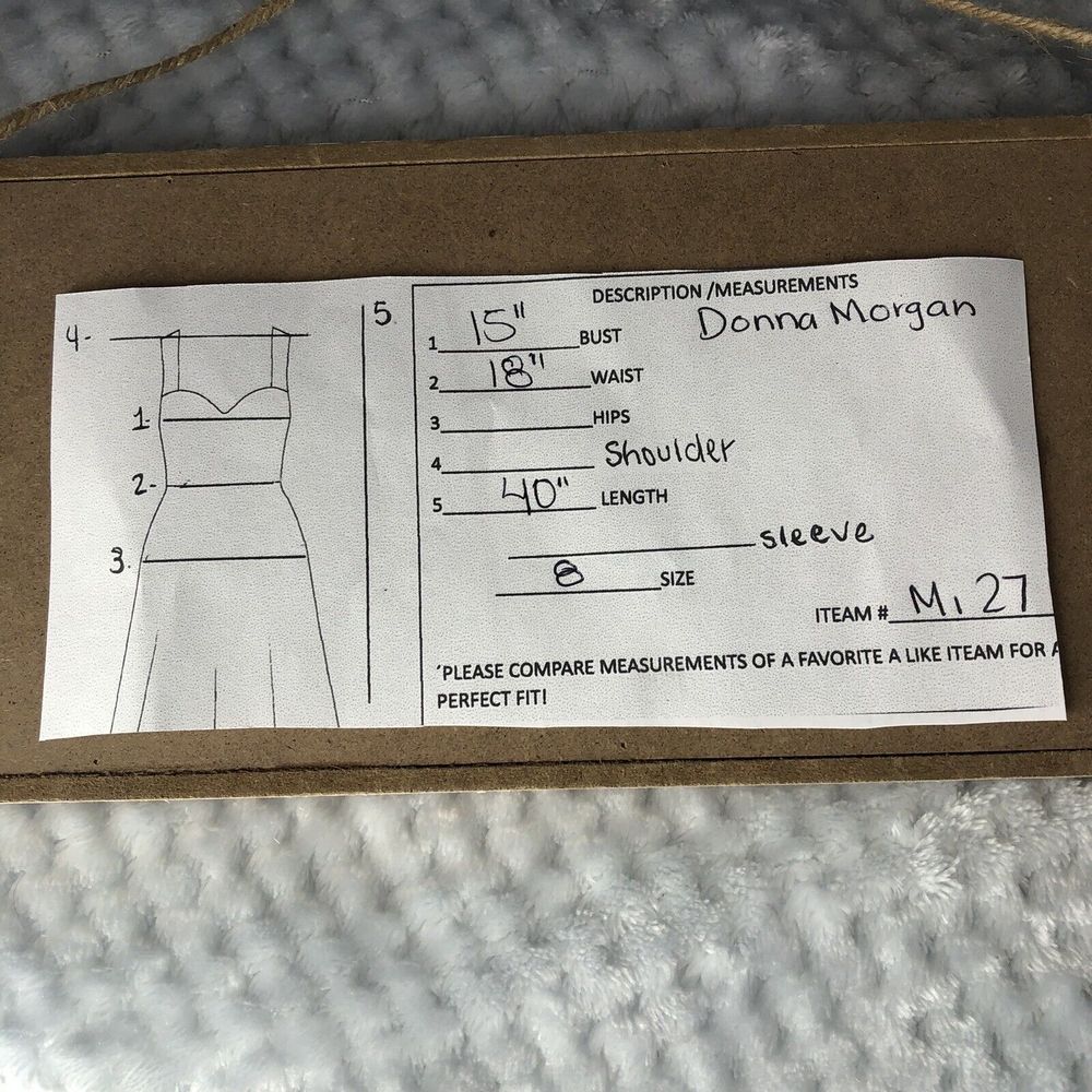 Summer dress Donna Morgan Womens Dress Size 8 Black Midi Slip V Neck Zip Back - Picture 6 of 13